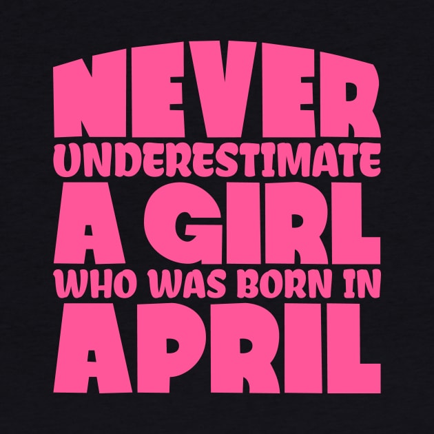 Never underestimate a girl who was born in April by colorsplash